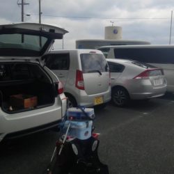 下関フィッシングパーク　アジ好調　サイズはもう少し(^_^;)ですネ